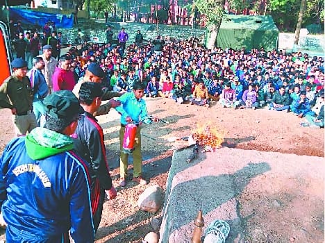 NCC cadets took fire training